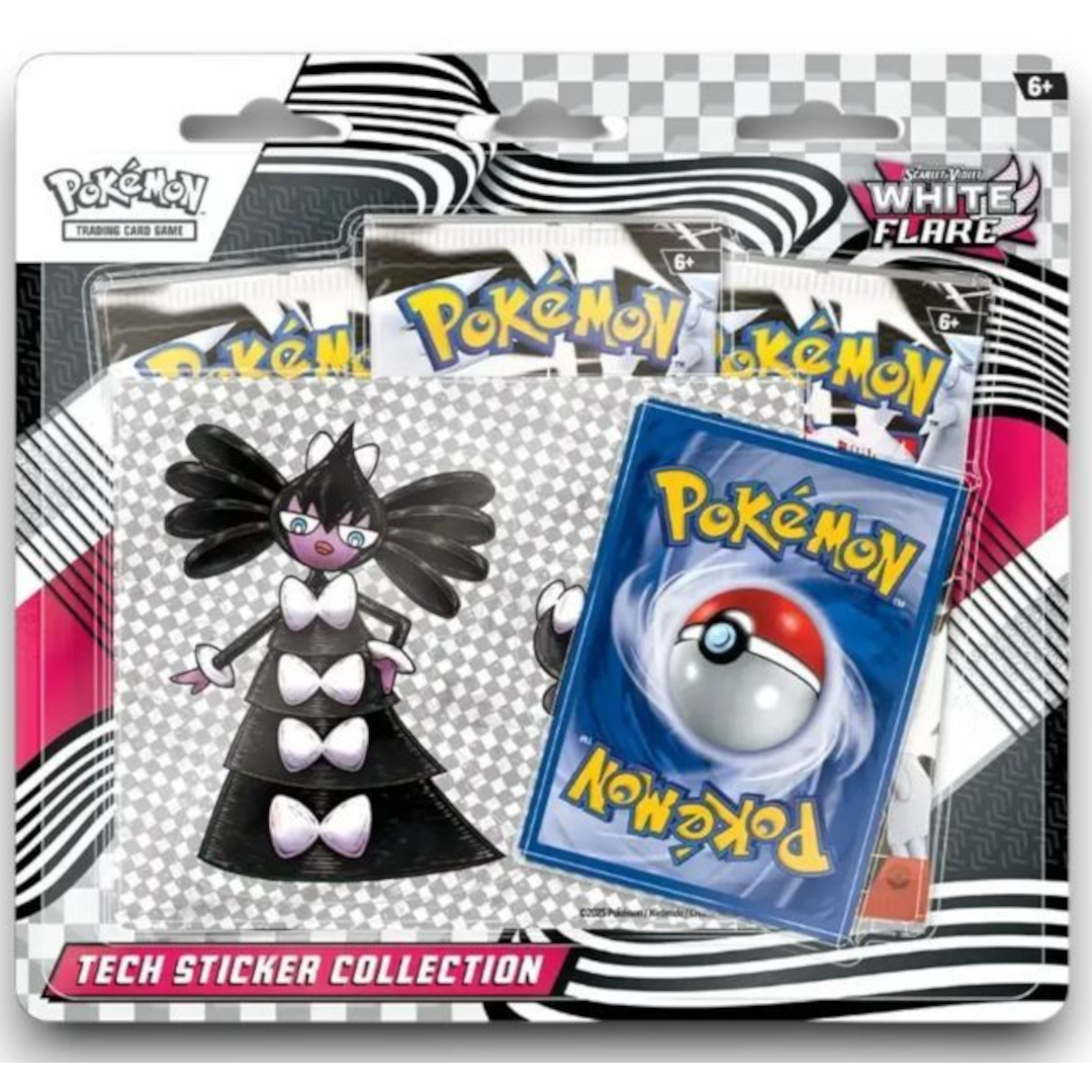 White Flare Tech Sticker box