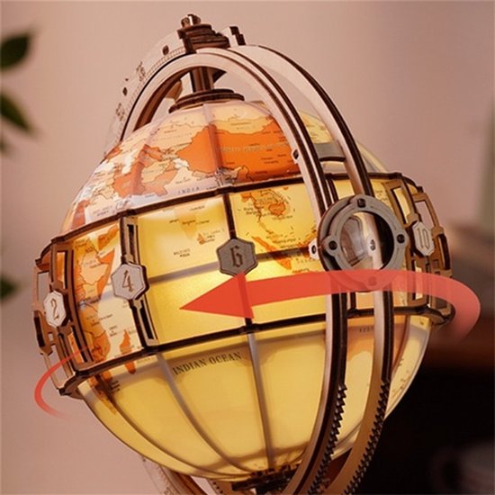 ROKR Wereldbol Globe Elektrisch Draaiend met Verlichting ST003D