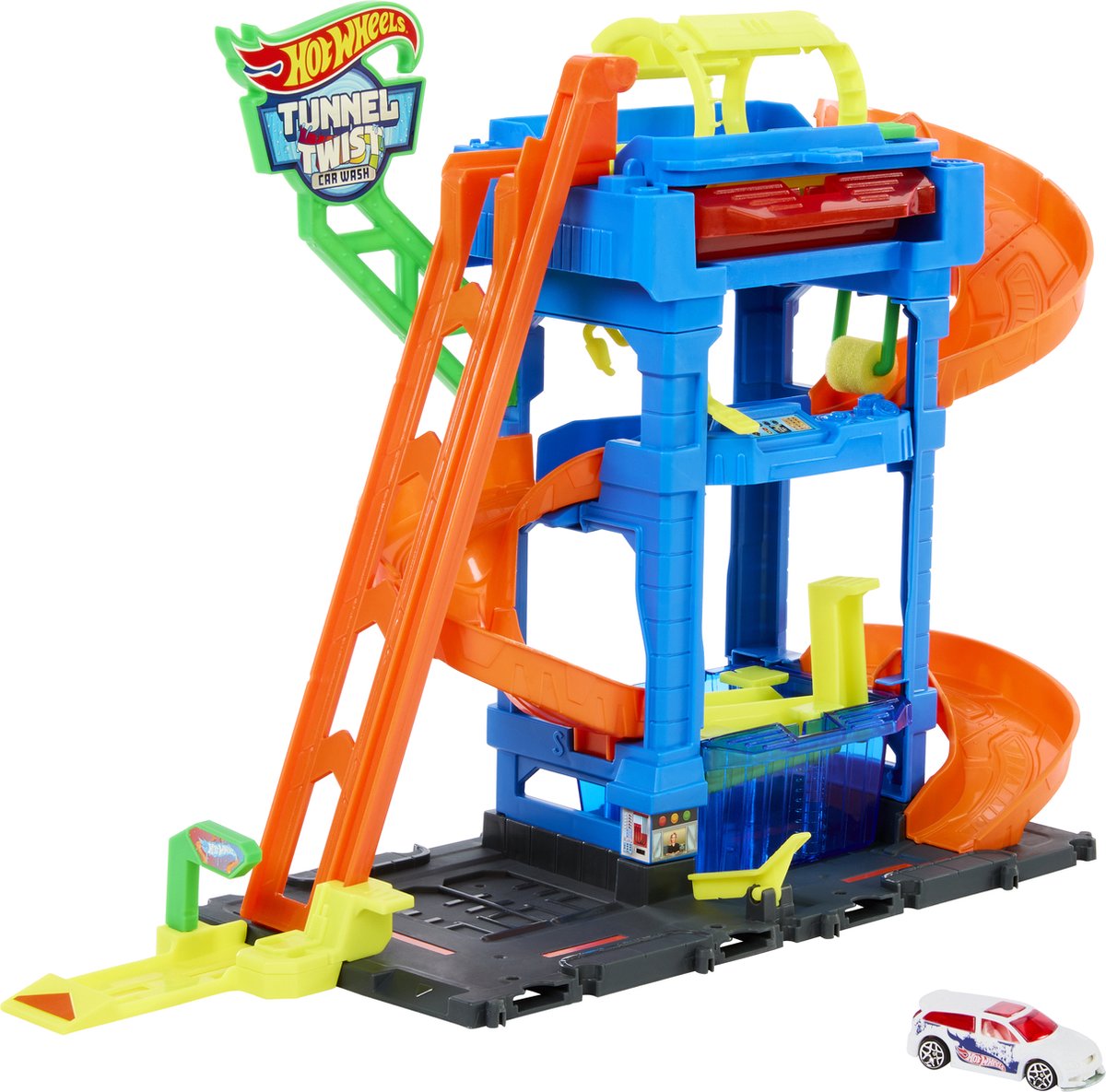 Hot Wheels City Tunnel Twist Car Wash - Racebaan