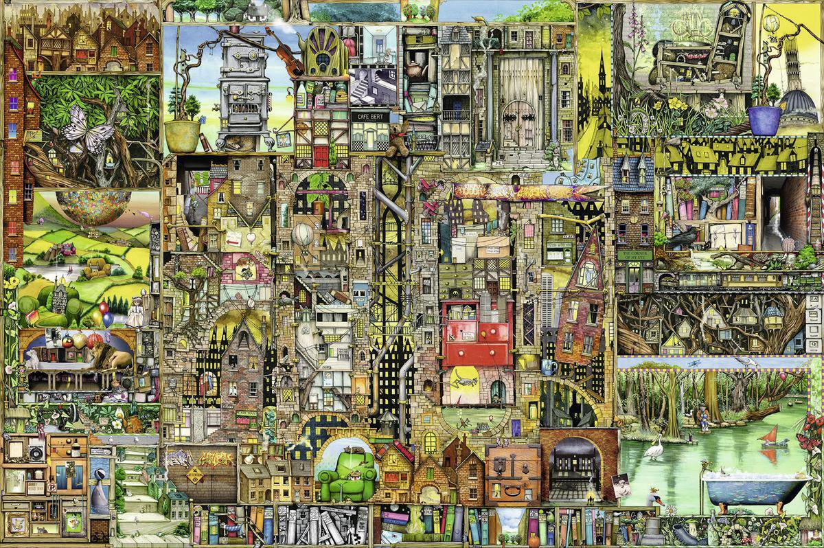 Puzzel Ravensburger Weird Town / Colin Thompson (5000 Onderdelen)