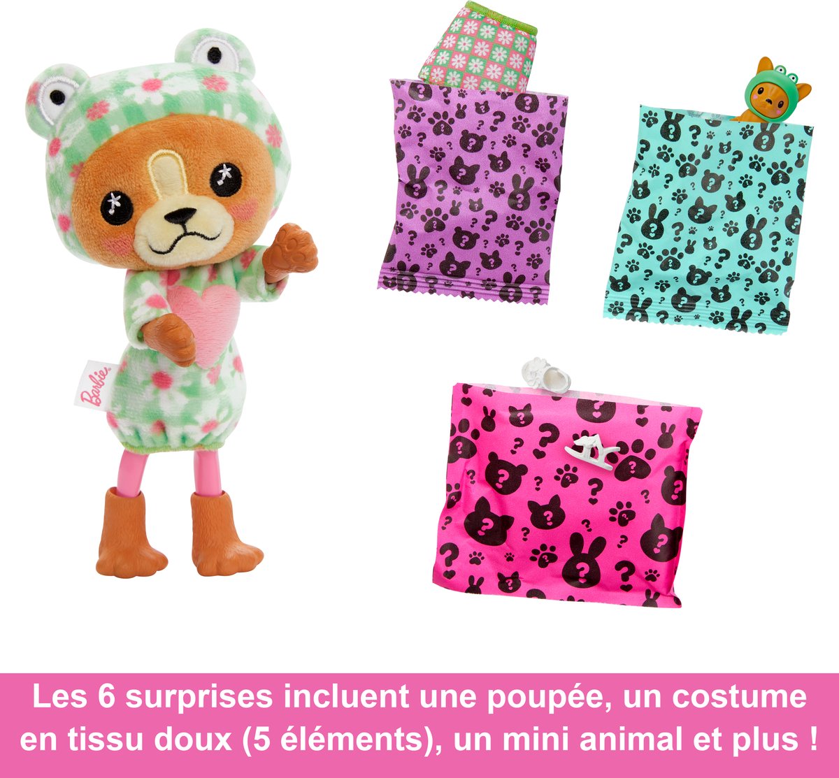 Barbie Cutie Reveal Pop - 13,9 cm - Hond Kikker - Barbiepop