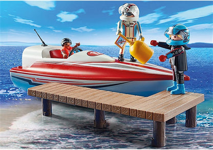 PLAYMOBIL Sports&Action Speedboot met onderwatermotor - 70744