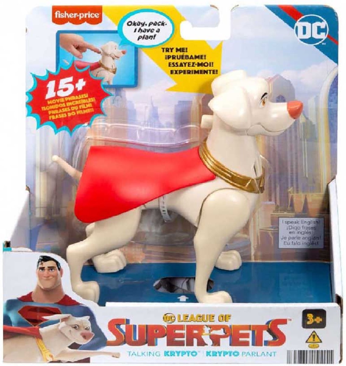 Fisher-Price DC League of Super-Pets HJF30, 3 jaar, Meerkleurig, Kunststof