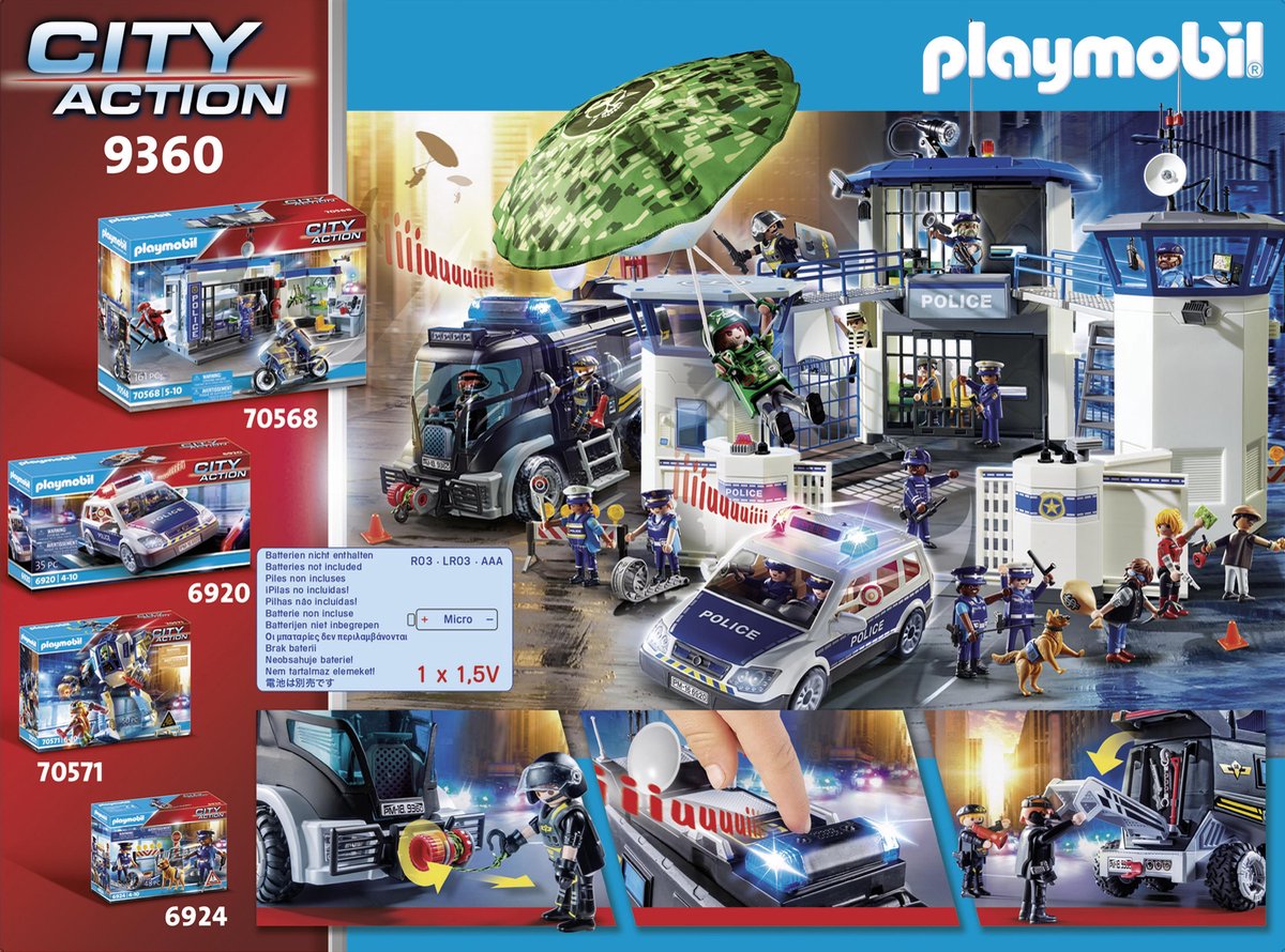 PLAYMOBIL City Action SIE-truck met licht en geluid - 9360