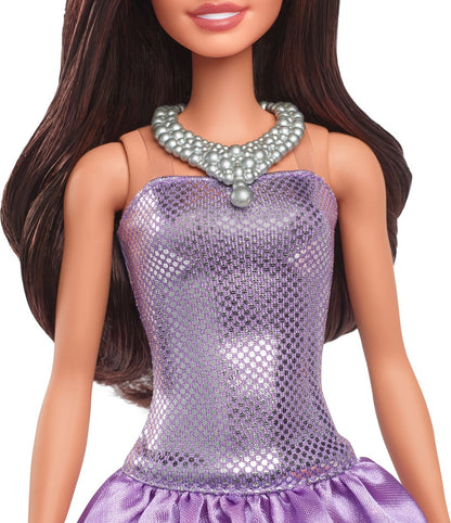 Barbie Fashionista Pop in Sequined Purple Dress.