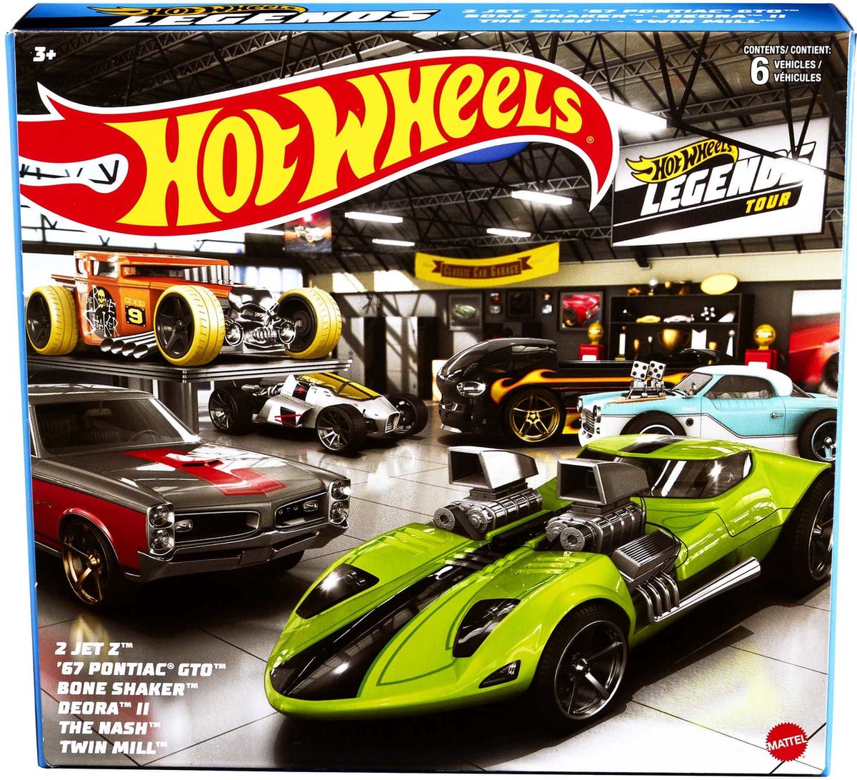 Mattel - Hot Wheels Legends Tour Themed 6 speelgoedvoertuigen
