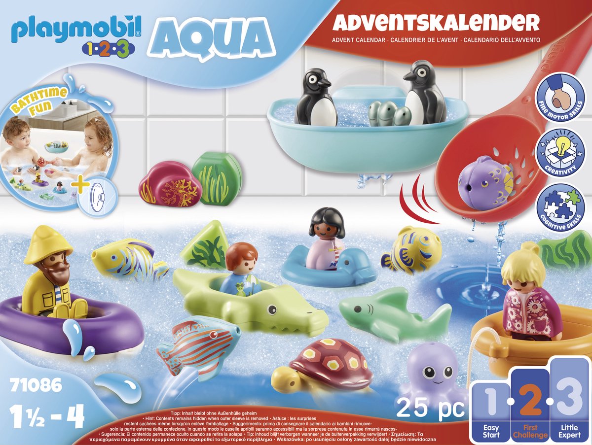 PLAYMOBIL 1.2.3 Aqua Adventskalender 2022 Badplezier - 71086