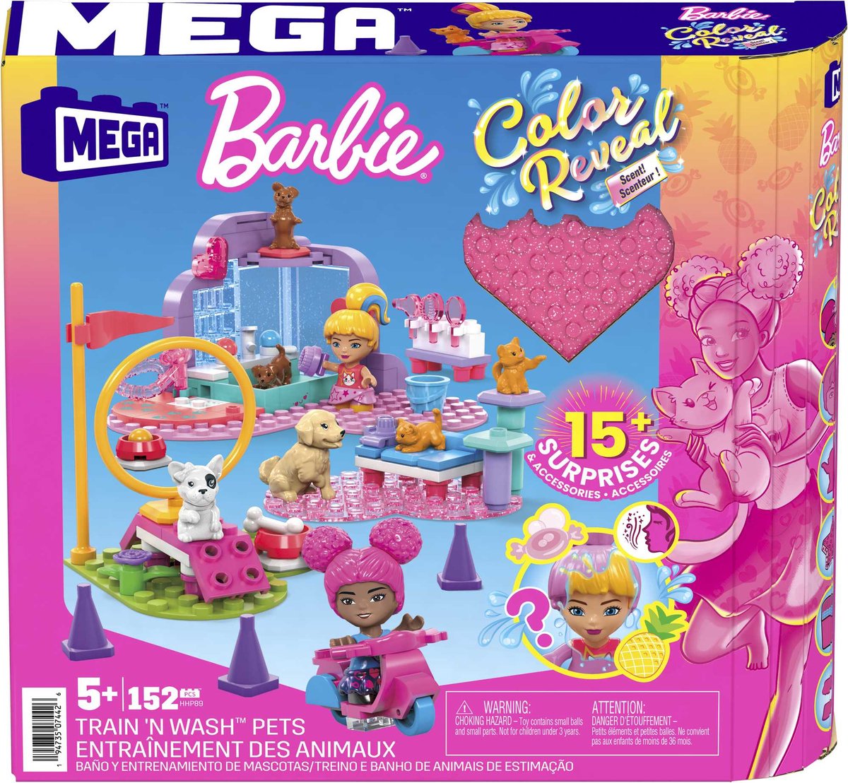 MEGA Barbie Color Reveal - Huisdieren trainen en wassen