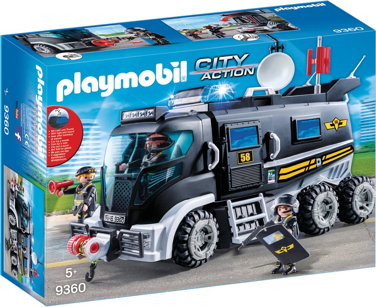 PLAYMOBIL City Action SIE-truck met licht en geluid - 9360