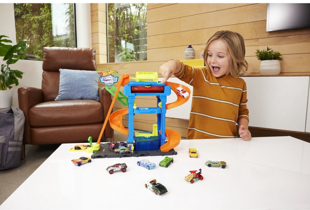 Hot Wheels City Tunnel Twist Car Wash - Racebaan