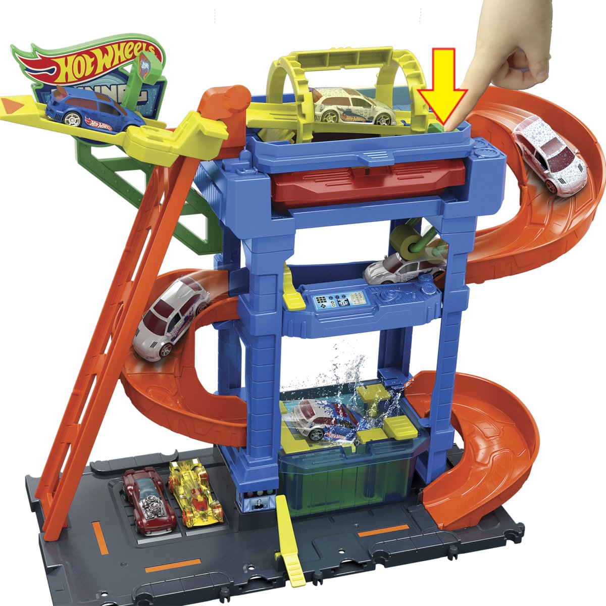 Hot Wheels City Tunnel Twist Car Wash - Racebaan