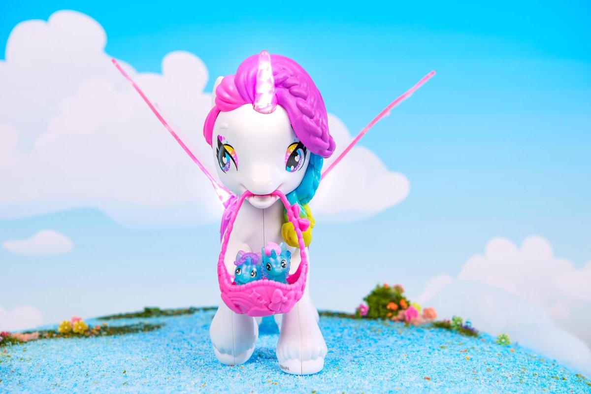 Hatchimals CollEGGtibles - Interactieve Hatchicorn-eenhoorn met slaande vleugels meer dan 60 lichtjes en geluiden en 2 unieke baby's