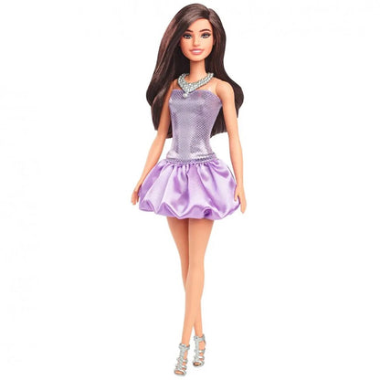 Barbie Fashionista Pop in Sequined Purple Dress.
