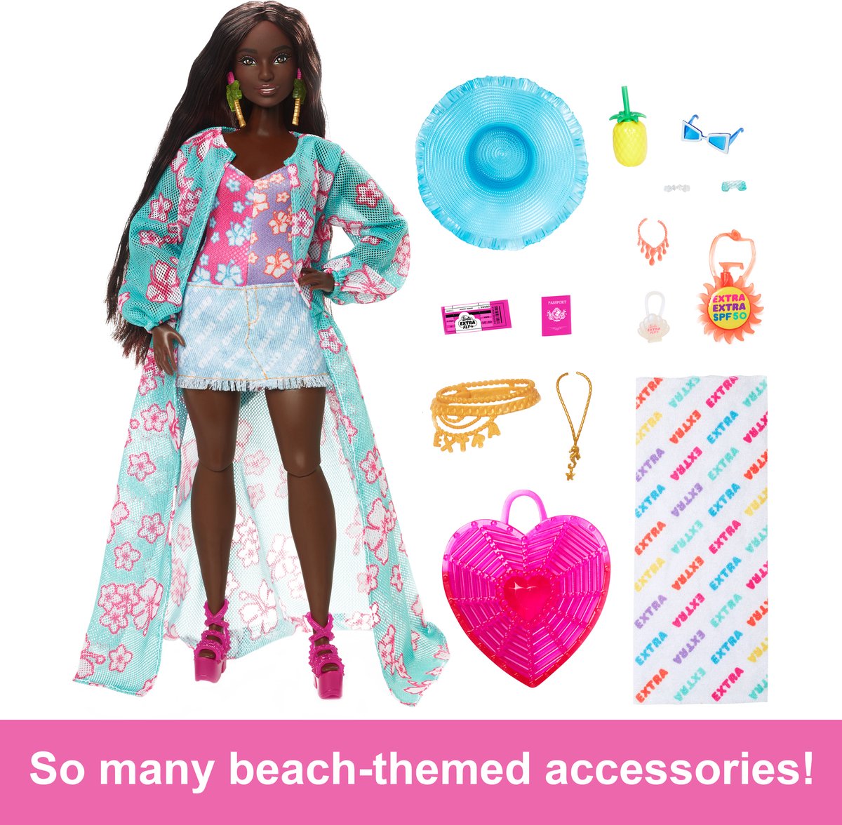 Barbie Extra Fly - Strand - Met accessories - Barbie pop