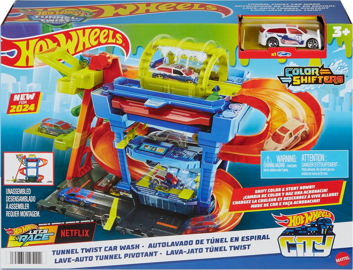 Hot Wheels City Tunnel Twist Car Wash - Racebaan
