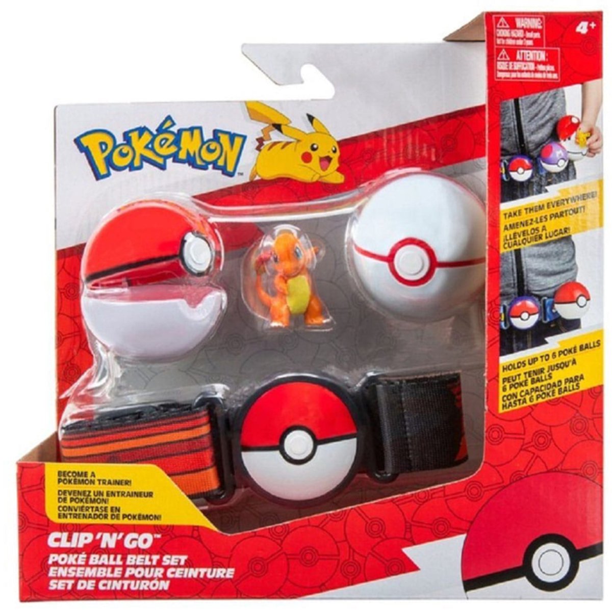 PokÃ©mon Clip'n'Go PokÃ© Ball Belt Set PokÃ© Ball, Luxury Ball & Charmander