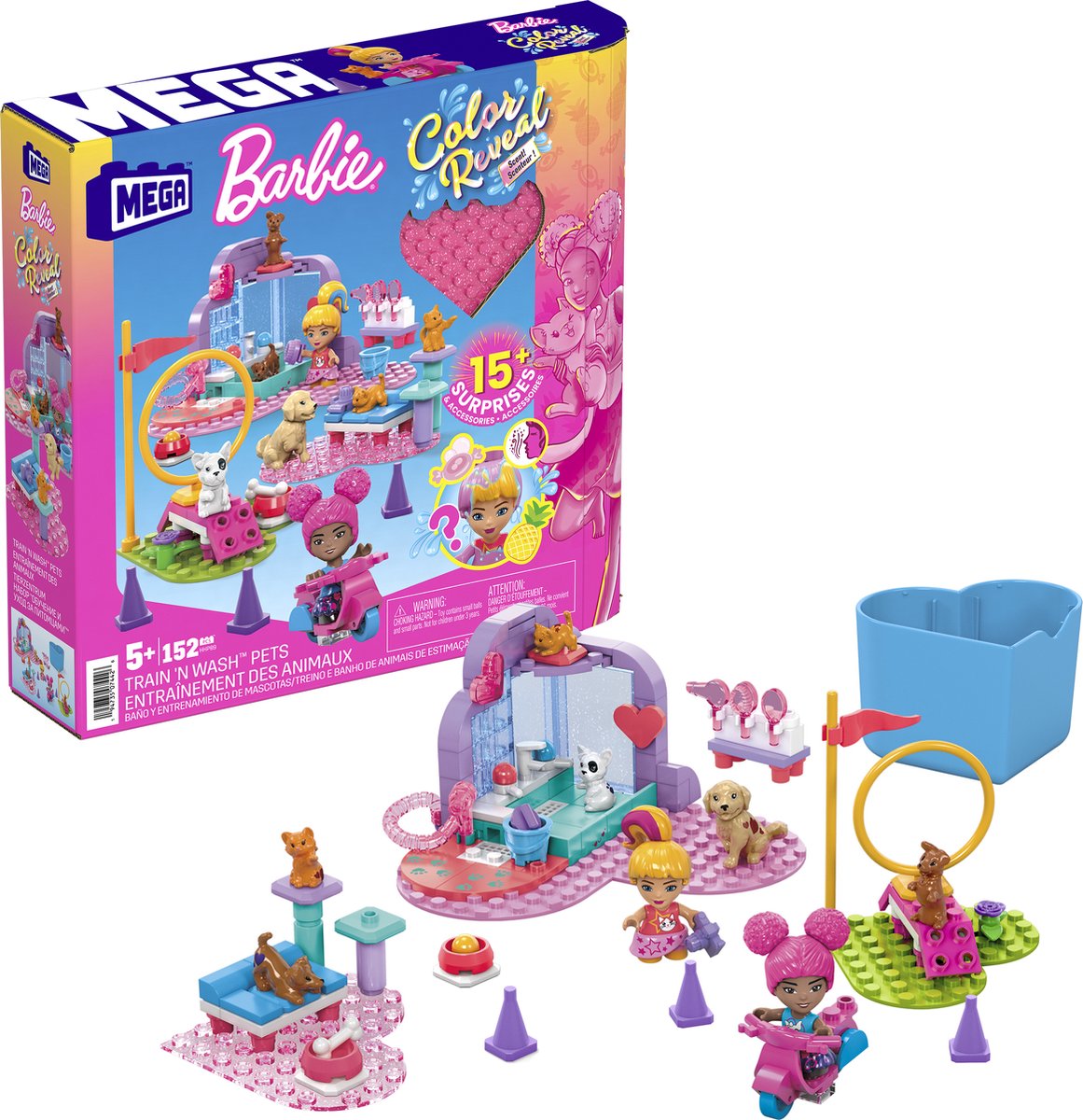 MEGA Barbie Color Reveal - Huisdieren trainen en wassen