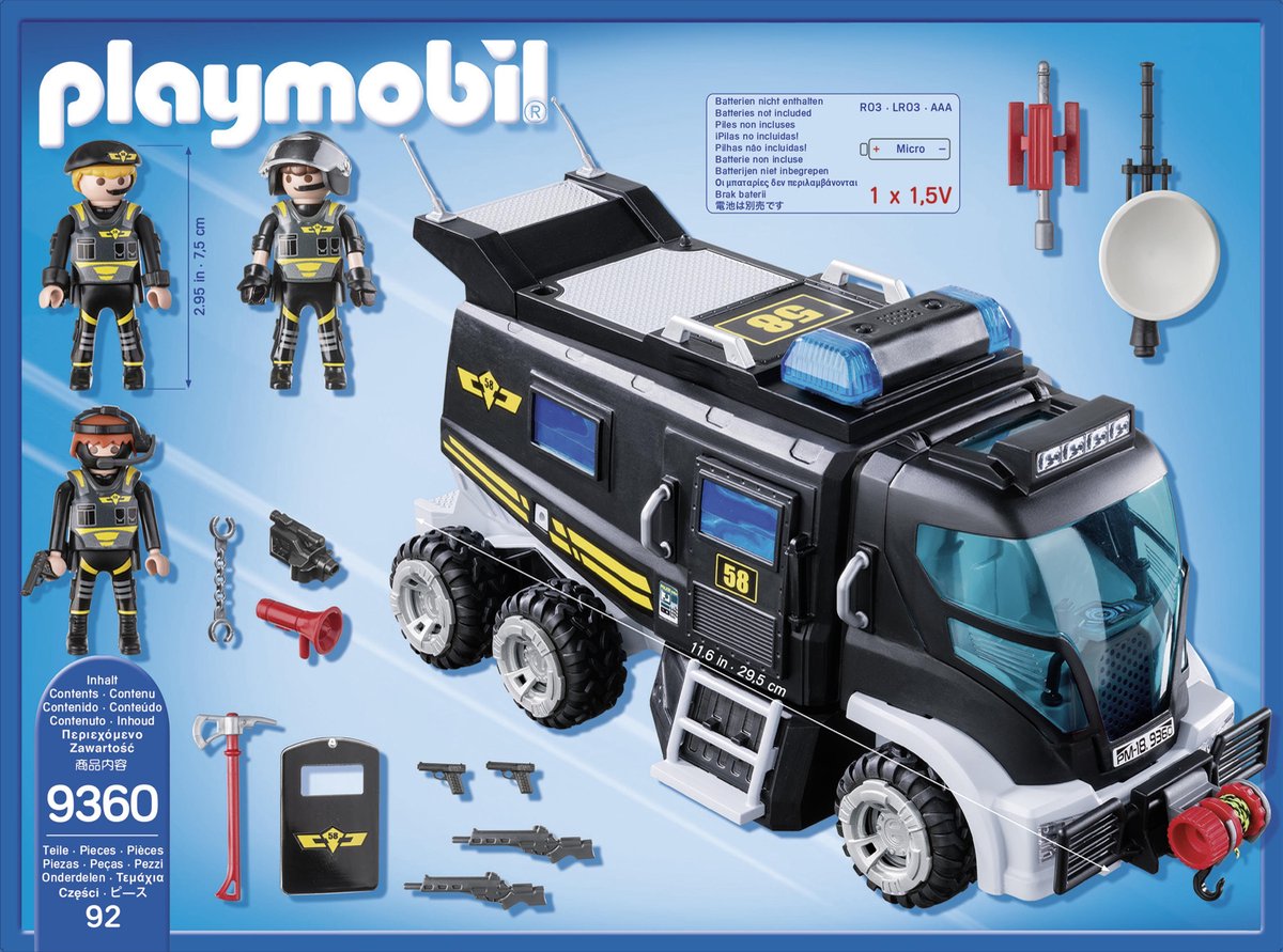 PLAYMOBIL City Action SIE-truck met licht en geluid - 9360