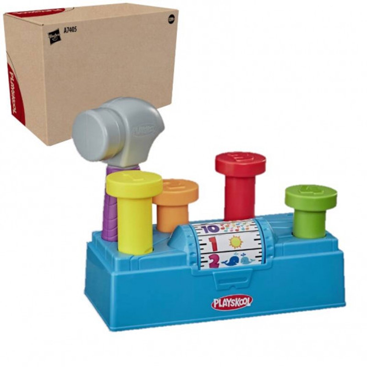 Playskool hammer knock bench activiteitenspeelgoed Tap ‘n Spin speelgoedwerkbank voor peuters vanaf 12 maanden
