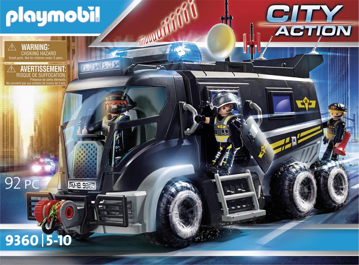 PLAYMOBIL City Action SIE-truck met licht en geluid - 9360
