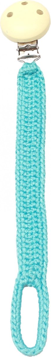 Naturezoo Fopspeenketting Bamboestof 20 Cm Turquoise