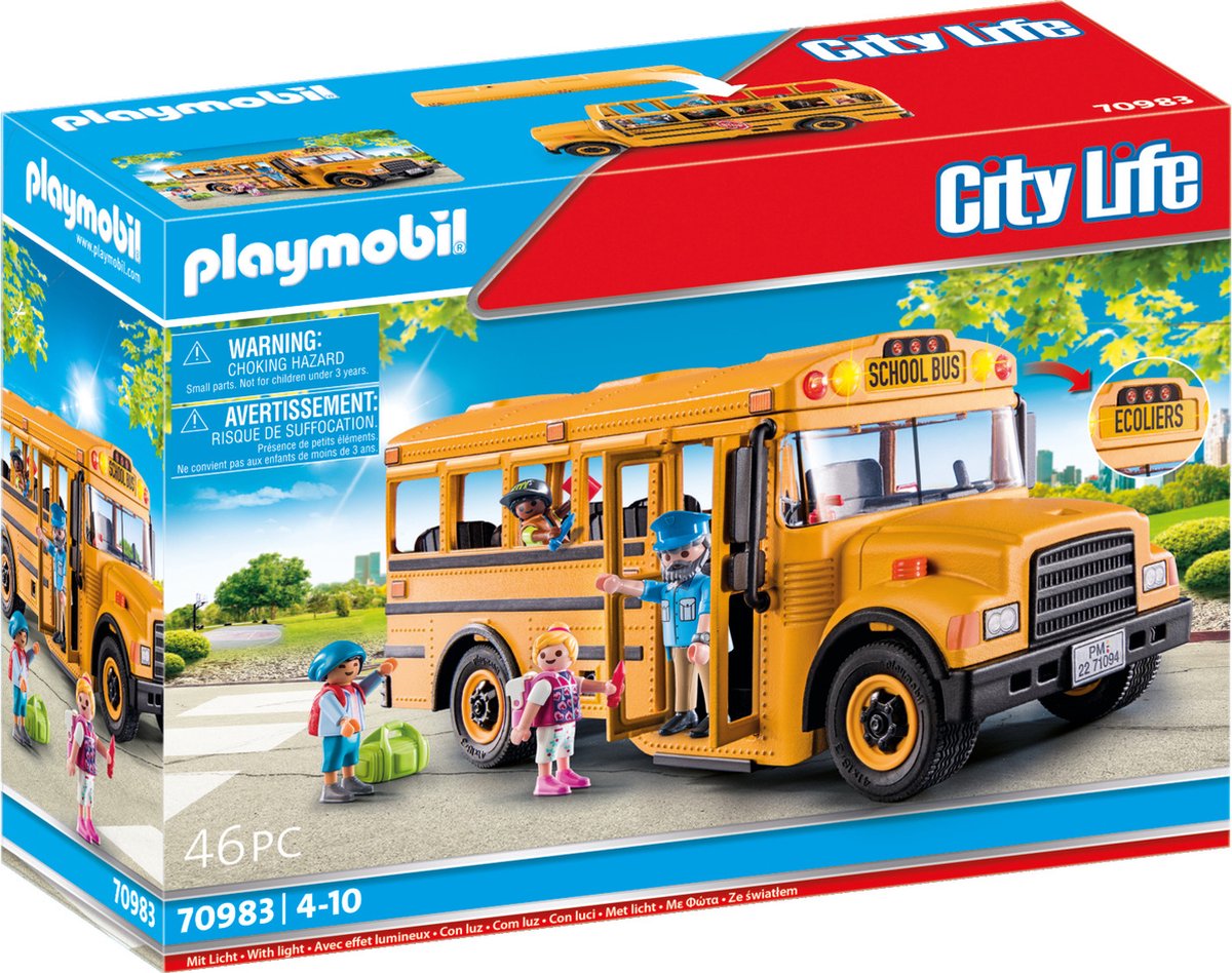PLAYMOBIL City Life Amerikaanse schoolbus - 70983