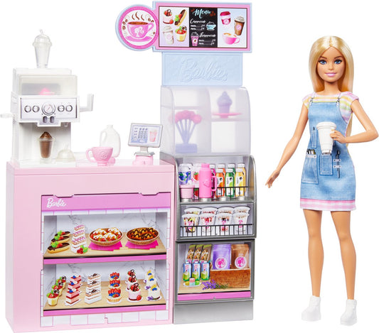 Barbie Koffiebar - mattel barbie coffee shop set - speelpop