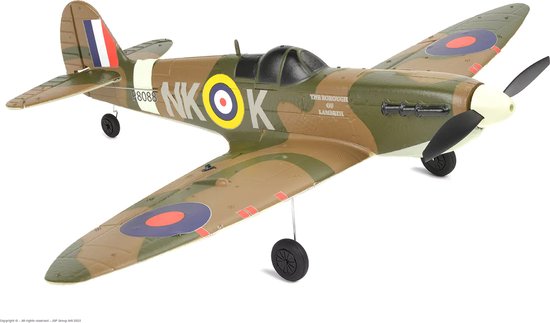 EZ-Wings - Mini Spitfire MK II - RTF - 450mm - 1+1 Li-Po Battery - USB Charger