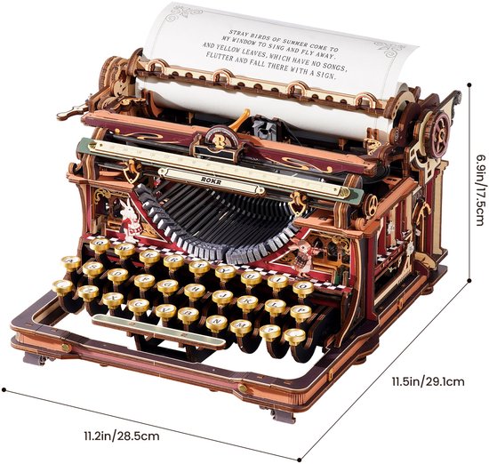 Mechanical Typewriter (magic version) - LK703C - ROKR Mechanical Gears Series - Typemachine