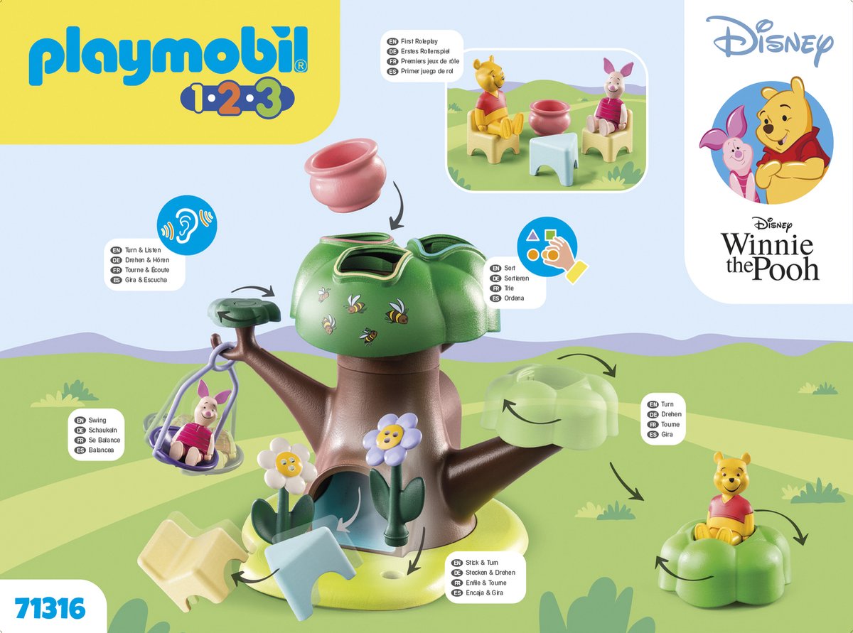 PLAYMOBIL 1.2.3 & Disney Winnie de Poeh Boomhut - 71316