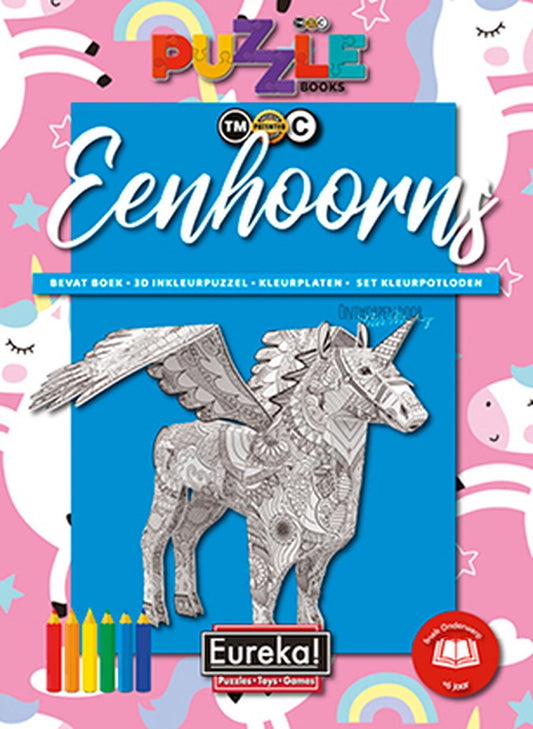 Eureka 3D Puzzle Books Kleur- en Puzzelboek - Eenhoorns