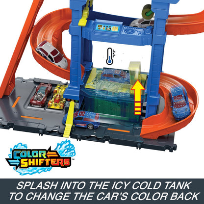 Hot Wheels City Tunnel Twist Car Wash - Racebaan