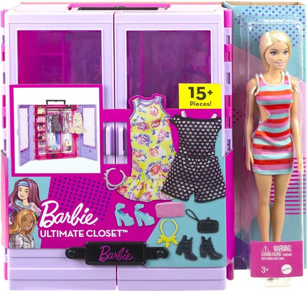 Barbie Super Kledingkast - Barbiepop - Barbie kleertjes