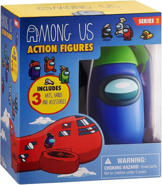 Among Us actiefiguur blauw - 12 cm - Met cadeauverpakking - Game merchandise