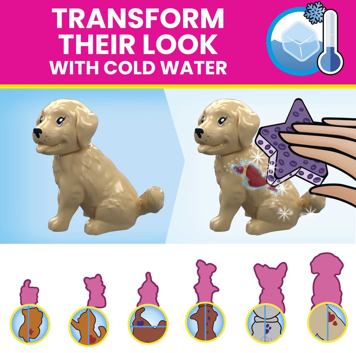 MEGA Barbie Color Reveal - Huisdieren trainen en wassen