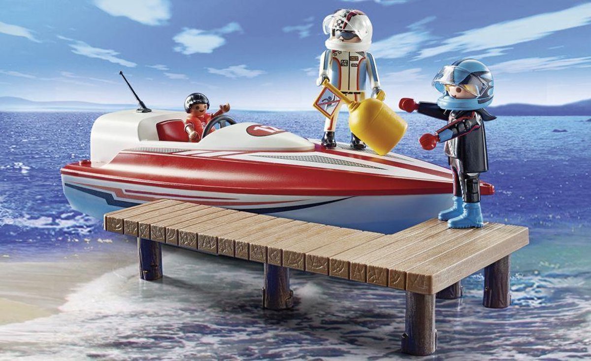 PLAYMOBIL Sports&Action Speedboot met onderwatermotor - 70744