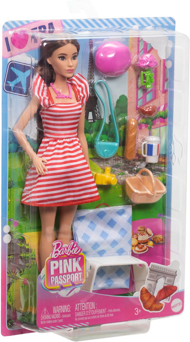 Mattel Barbie Roze Paspoort Parijs Pop - Pink Passport avonturen