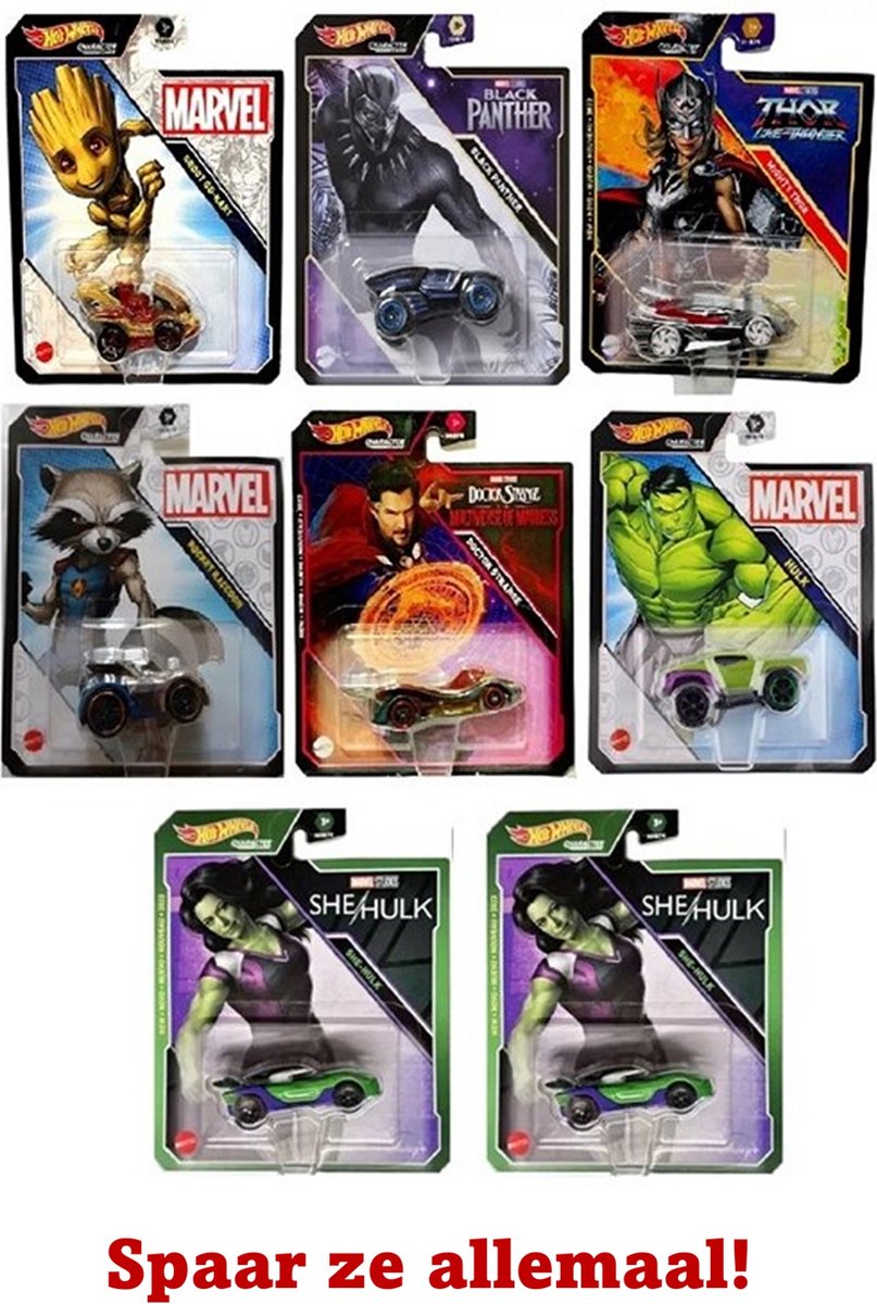 Hot Wheels Marvel Black Panther - 7 cm - Schaal 1:64 - Spaar ze allemaal