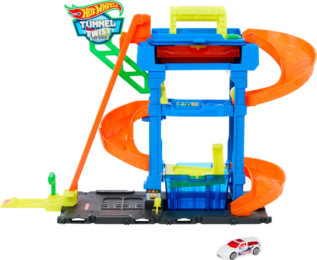 Hot Wheels City Tunnel Twist Car Wash - Racebaan