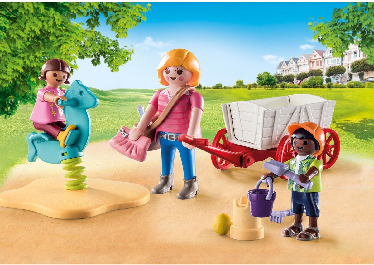 PLAYMOBIL Starterpack Opvoeder met Bolderwagen - 71258