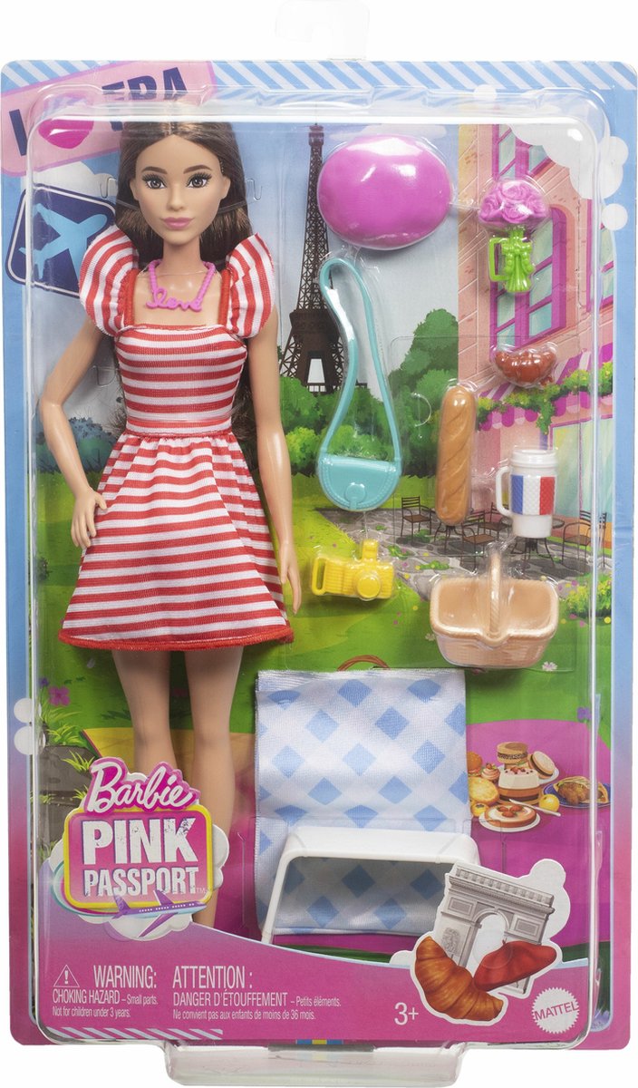 Mattel Barbie Roze Paspoort Parijs Pop - Pink Passport avonturen